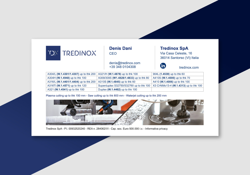Tredinox - L'inossidabile a misura - Firma email